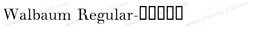 Walbaum Regular字体转换